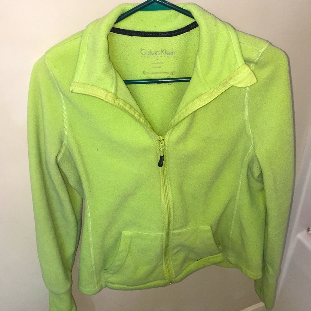 Calvin Klein full zip green jacket